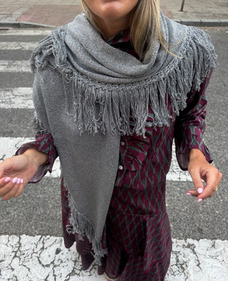 Poncho hilo plata