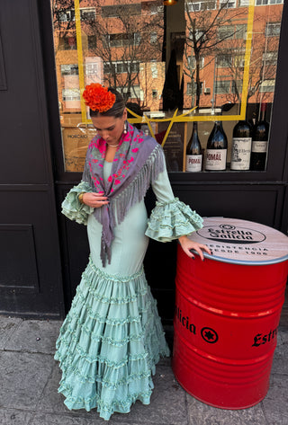 Traje flamenca sur liso