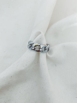 Anillo Cadena básica plata