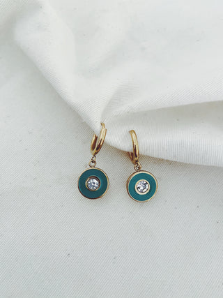 Pendientes strong verde agua