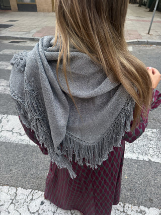 Poncho hilo plata