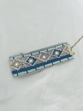Choker étnico turquesa