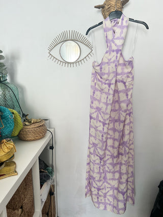 Vestido tie dye Lila y blanco