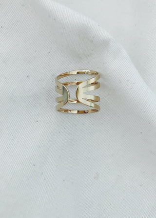 Anillo rayas margaritas