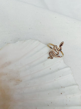 Anillo Serpiente ondulada ajustable