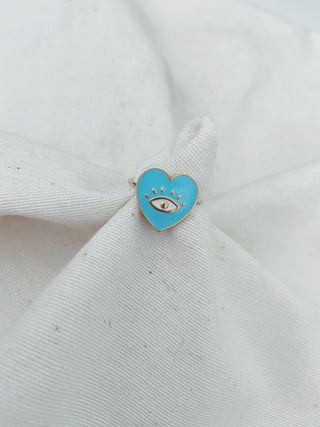 Anillo ojo azul