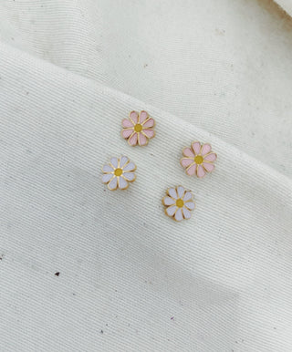 Pendiente mini margaritas pastel