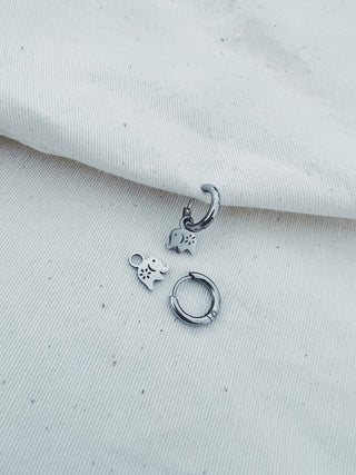 Arito elefantitos flor plata